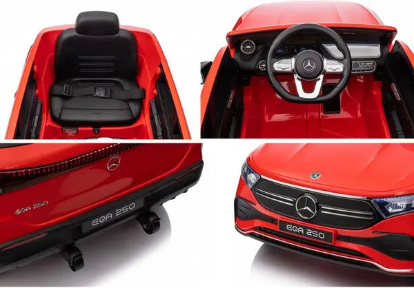 Masinuta electrica pentru copii cu licenta Mercedes Benz EQA Red,telecomanda 2.4G, motoare 2x35w, faruri si stopuri cu LED,deschidere usi,slow start,sistem troller