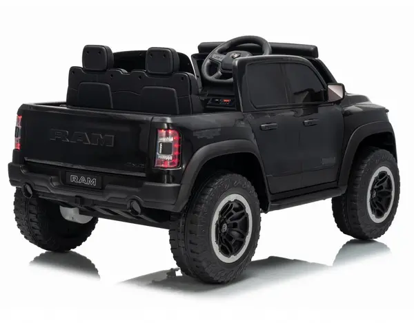 Masinuta electrica pentru copii cu licenta Ram 1500 Police 24V7Ah, telecomanda 2.4G cu 3 viteze, 2 motoare,faruri led si lumini girofar politie, muzica,117x63x60 cm