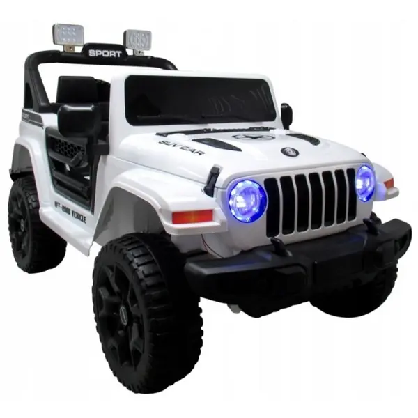 Masinuta electrica pentru copii Jeep X10 TS-159 R-Sport Alb 70W cu telecomanda si functie de balansare 12V, usi cu deschidere, panou muzica, centura de siguranta, sarcina maxima 30 kg