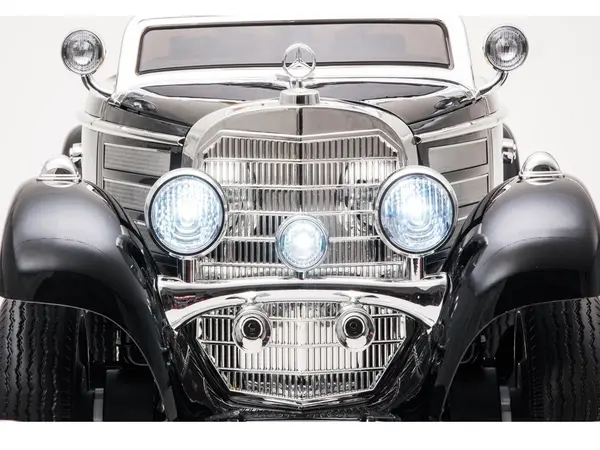 Masinuta electrica pentru copii Retro Mercedes-Benz 540K, cu 4 motoare 45W, baterie de 12V10Ah, caroserie coupe, lumini LED, portbagaj cu deschidere, pornire lenta, player muzical cu slot card de memorie, porturi USB si MP3