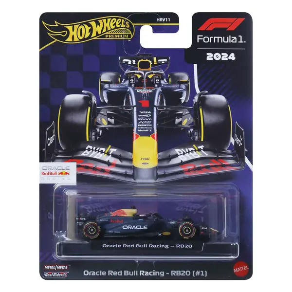 Masinuta Formula 1 Hot Wheels Premium Diecast 1/64 - Oracle Red Bull Racing RB20 (01) (Max Verstappen 2024)