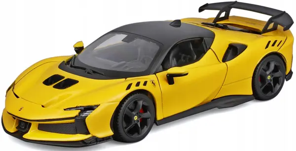 Mașinuță metalică Bburago - Ferrari SF90 XX Stradale, 1:24, galbenă