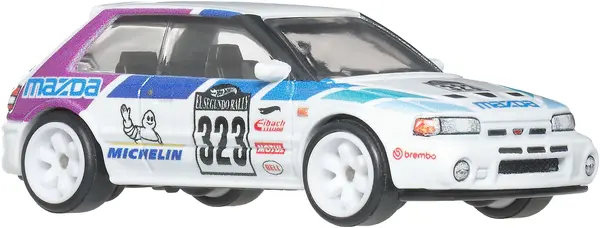 Mașinuță metalică Hot Wheels Premium Car Culture Modern Classics - Mazda 323 GTR, 1:64