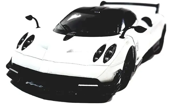 Mașinuță metalică Kinsmart - 2016 Pagani Huayra BC, 1:38, alb