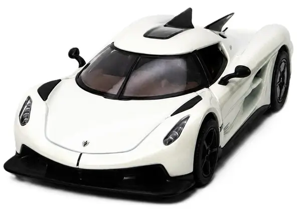 Mașinuță metalică Kinsmart - Koenigsegg Jesko Absolut, 1:34, alb