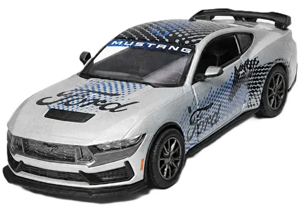 Mașinuță metalică Kinsmart Livery Edition - 2024 Ford Mustang Dark Horse, 1:38, gri