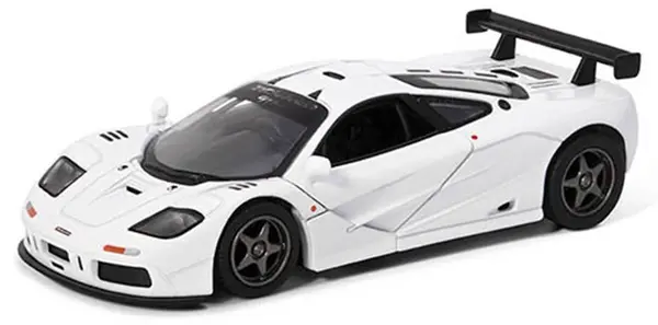 Mașinuță metalică Kinsmart - McLaren F1 GTR, 1:34, albă