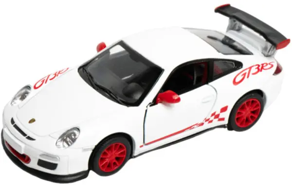 Mașinuță metalică Kinsmart - Porsche 911 GT3 RS 2010, 1:36, albă