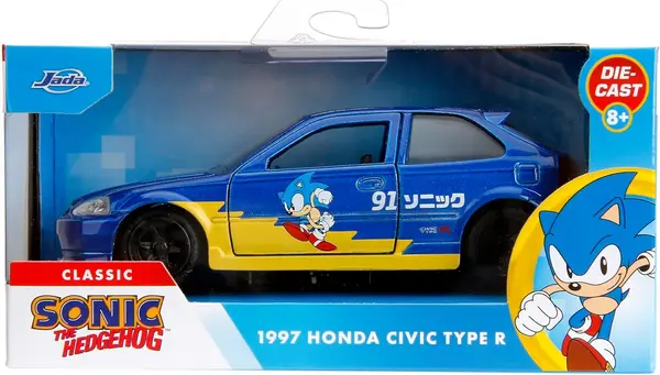 Masinuta Metalica - Sonic The Hedgehog - Honda Civic Type-R 1997 | Jada Toys
