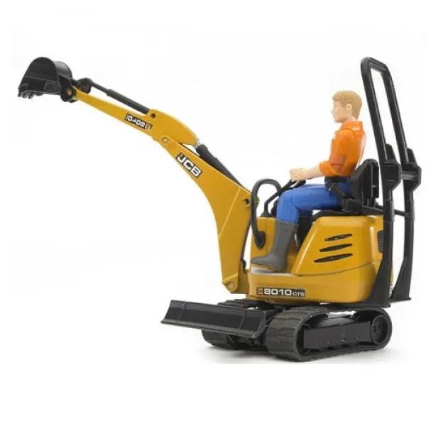 Masinuta - Micro Excavator JCB 8010 CTS cu figurina | Bruder