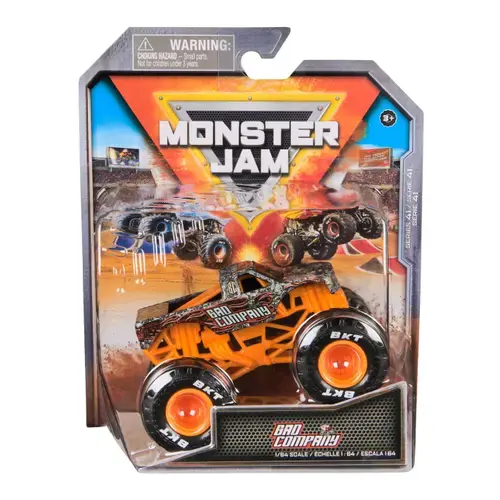 Masinuta Monster Jam - Bad Company, scara 1 la 64 (Portocaliu)