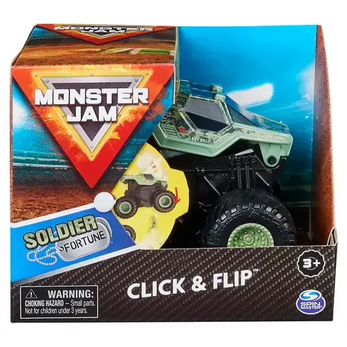 Masinuta Monster Jam Click Flip - Soldier Fortune, 1:43
