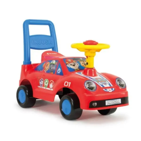 Masinuta pentru copii tip Ride-On, Injusa, cu maner pentru impins, fara pedale, Paw Patrol