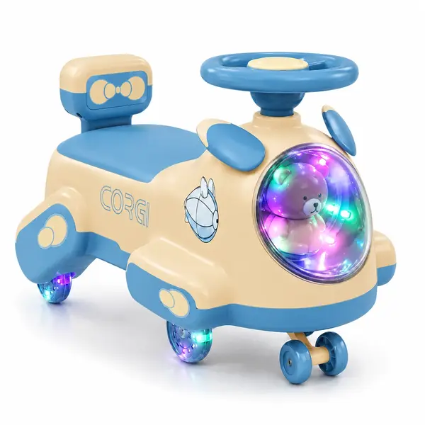Masinuta ride-on pentru copii cu muzica si lumini - Albastru