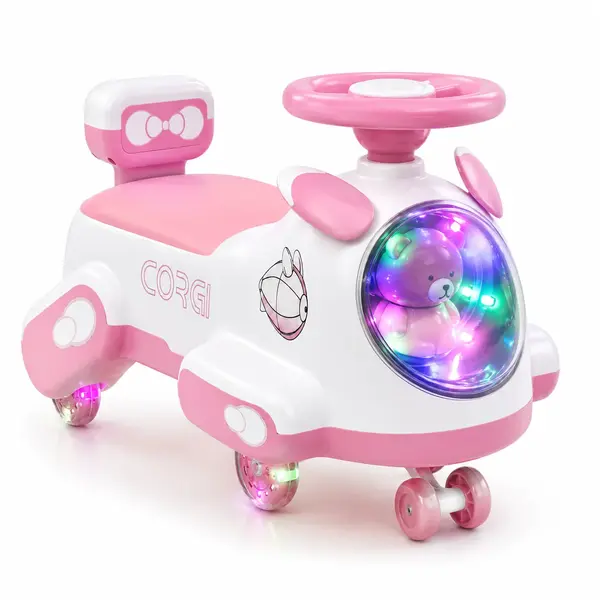 Masinuta ride-on pentru copii cu muzica si lumini - Roz