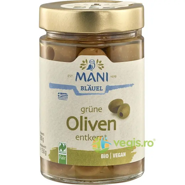 Masline Verzi fara Samburi in Saramura Ecologice/Bio 280g