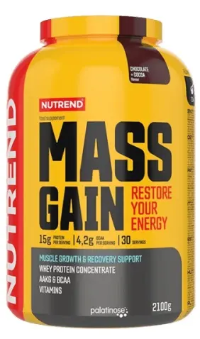 Mass Gain, ciocolată cu cacao, 2100 g, Nutrend
