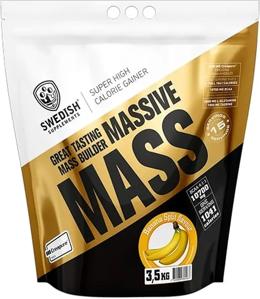 Massive Mass, banană, 3.5 kg, Swedish Supplements