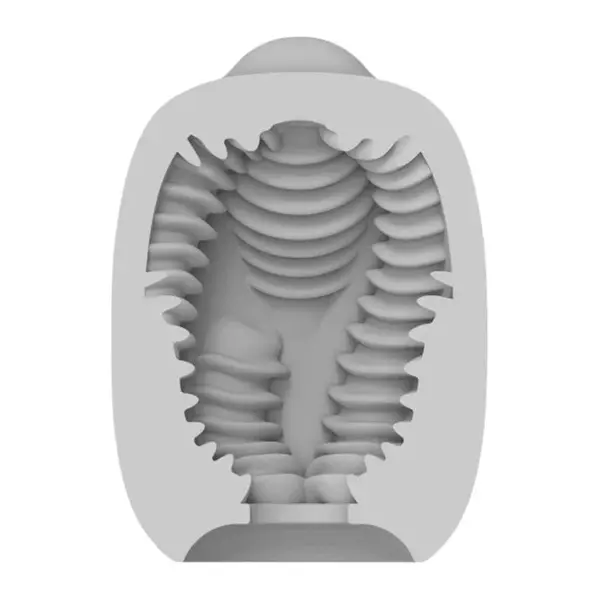Masturbator 2 în 1 VIBEGGS Twisty Tongues, efect autolubrifiant, vibrator bullet inclus, utilizat și ca stimulator clitoris, gri