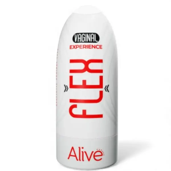 Masturbator manual ALIVE Flex Vaginal, texturat pentru simulare vaginală realistă, culoarea pielii, 16 cm