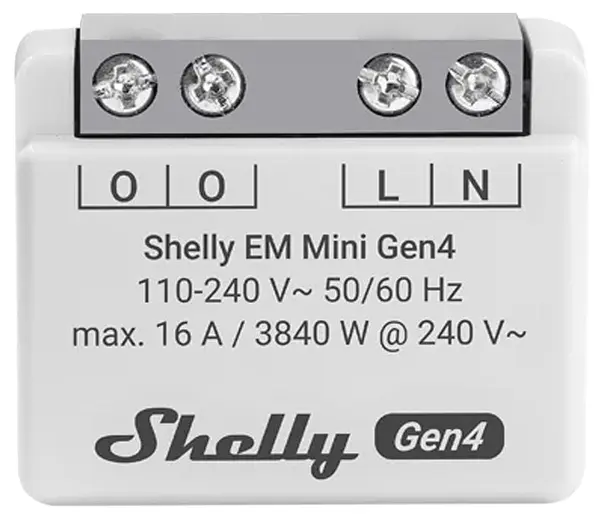Măsurător inteligent de energie Shelly - EM Mini Gen4, 16A, gri