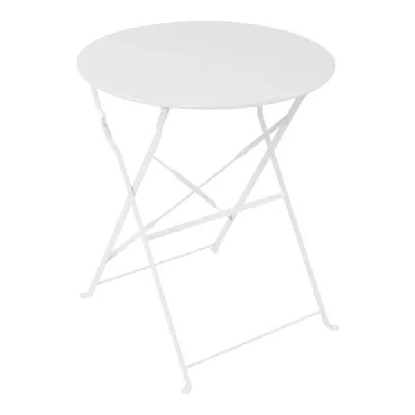 Masuta Bistro Pakoworld metal pliabila, culoare alba, D60x71cm Masuta Bistro Pakoworld metal pliabila, culoare alba, D60x71cm