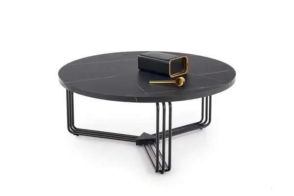 Masuta cafea Antica marble negru – H36 cm