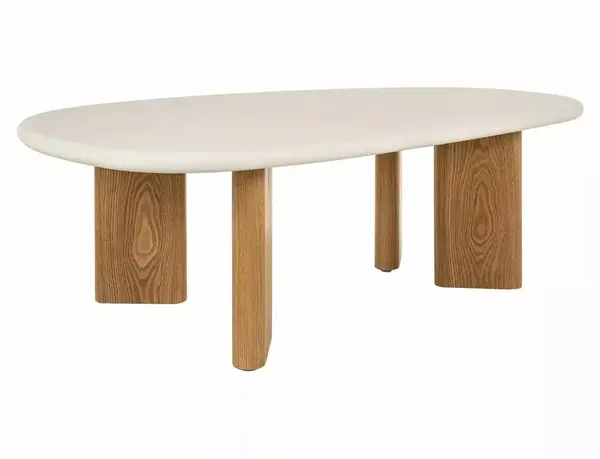 Măsuță de cafea Alpen ecru / stejar L130 x l80 cm