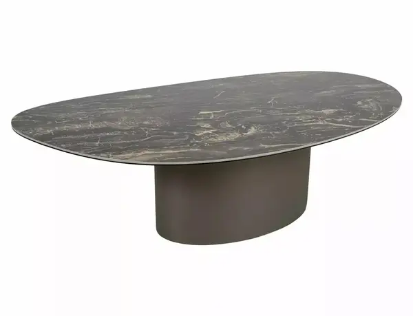 Masuta de cafea Bello A negru lucios/cupru L120xl80 cm