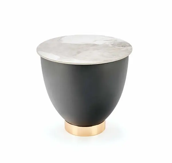 Masuta de cafea Cecilia S marmura alba/gri