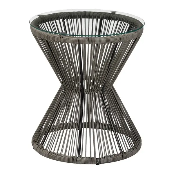 Masuta de cafea de gradina, Mabil, Gri, 50x50x55 cm