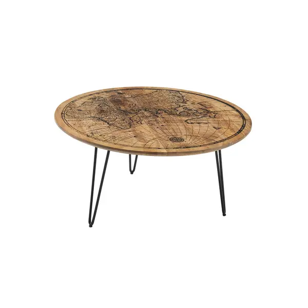 Măsuță De Cafea din lemn, metal, 90/90/46 cm