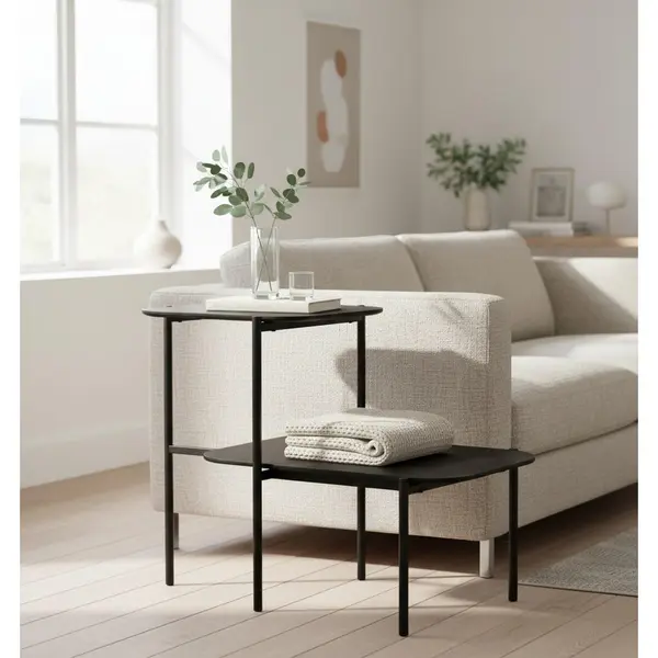 Măsuță De Cafea din lemn, metal, material pe bază de lemn, 62,4/38,2/52 cm