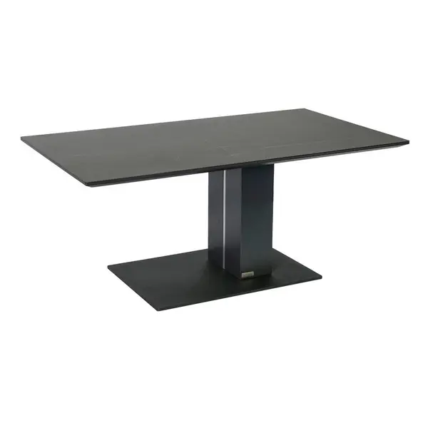 Măsuță De Cafea din metal, ceramică, material pe bază de lemn, 110/59/47-66 cm
