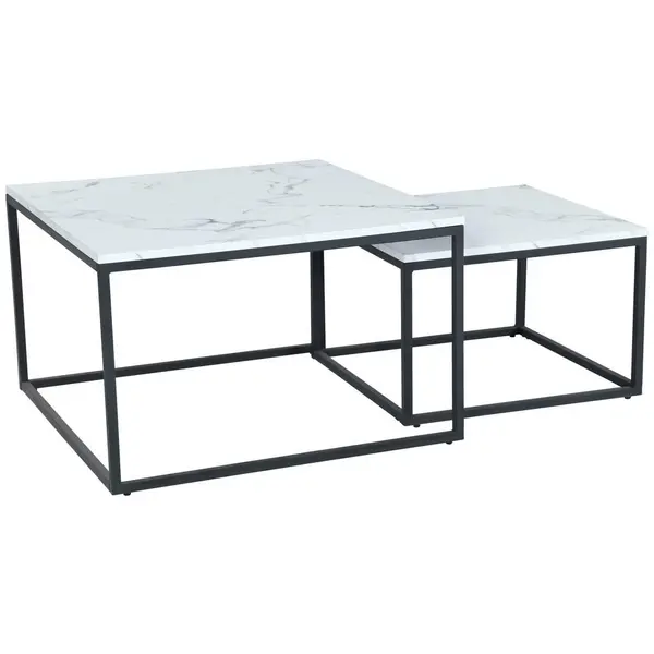 Măsuță De Cafea din metal, material pe bază de lemn, 80/50/80 cm