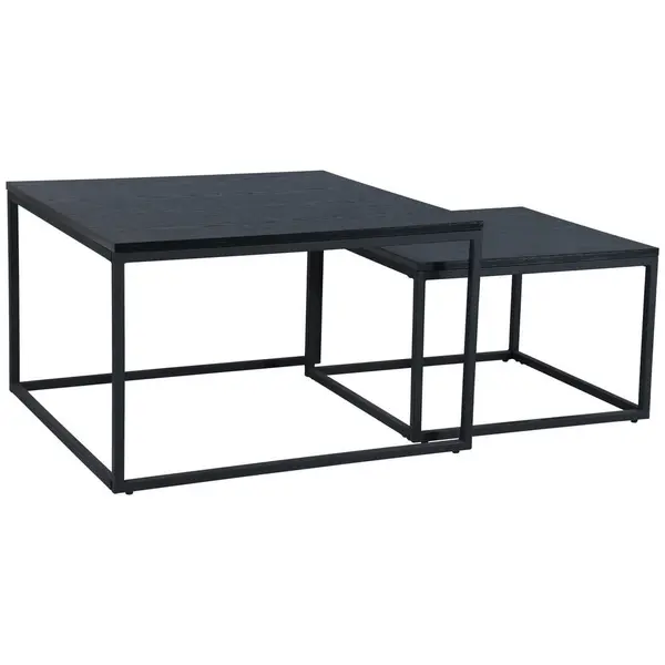 Măsuță De Cafea din metal, material pe bază de lemn, 80/60/50/40/80/60 cm
