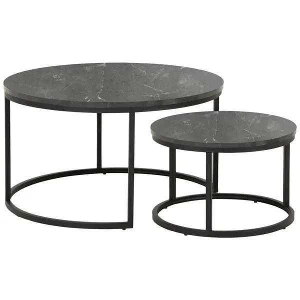 Măsuță De Cafea din metal, material pe bază de lemn, 80/80/45 cm