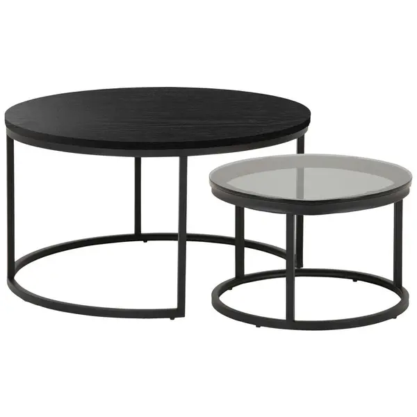 Măsuță De Cafea din metal, material pe bază de lemn, 80/80/45 cm