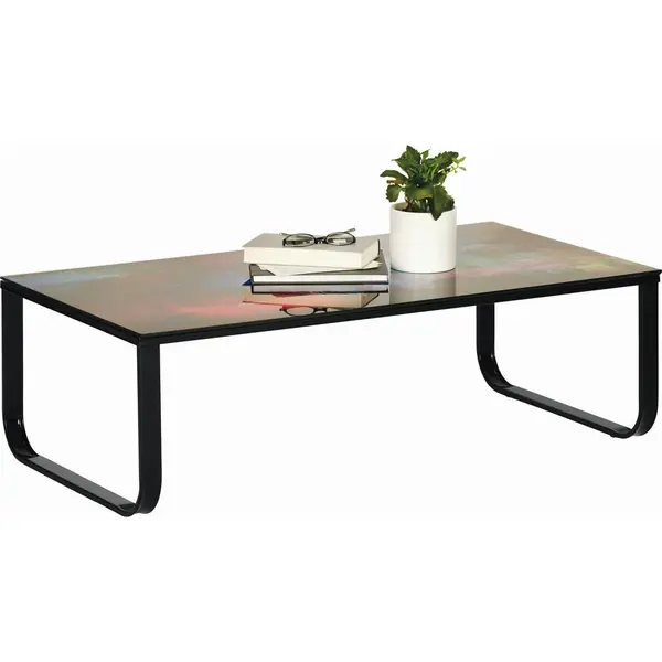 Măsuță De Cafea din metal, sticlă, 105/55/32 cm
