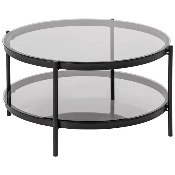 Măsuță De Cafea din metal, sticlă, 75/75/42 cm
