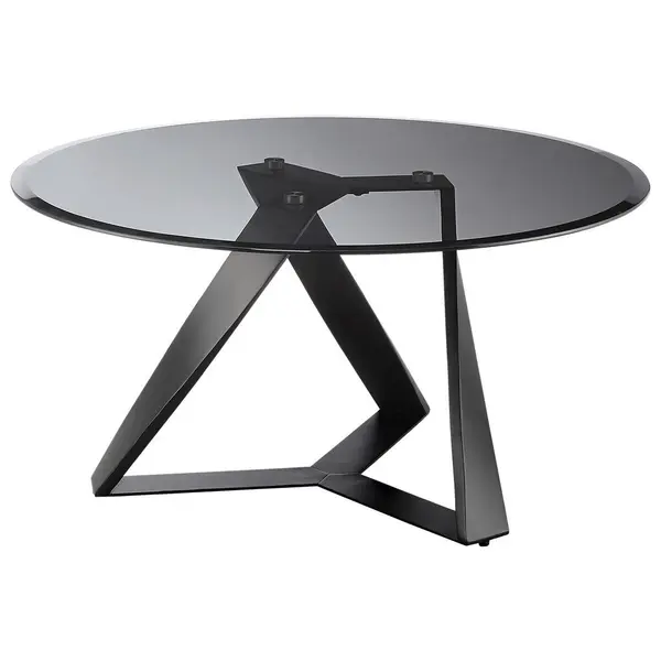 Măsuță De Cafea din metal, sticlă, 91/91/47 cm