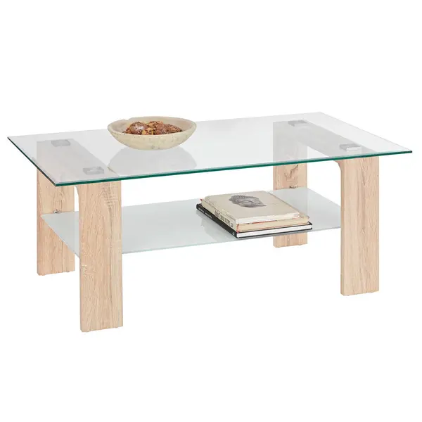 Măsuță De Cafea din sticlă, material pe bază de lemn, 110/65/45 cm