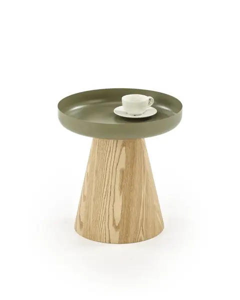 Masuta de cafea Gina natur/verde ø40/h42 cm