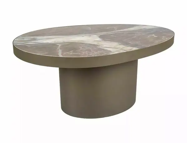 Masuta de cafea Gusto B maro lucios/cupru L98xl73 cm