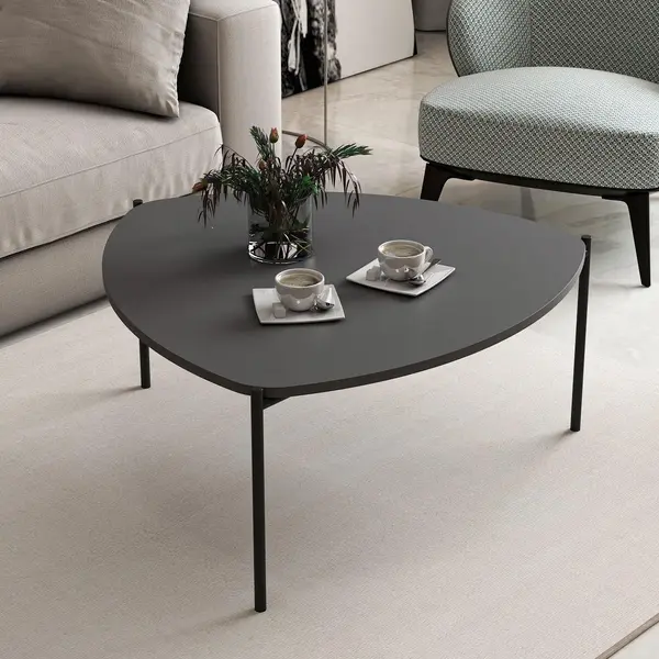 Masuta de Cafea Lenny - Anthracite, Gri, 90x40x89 cm