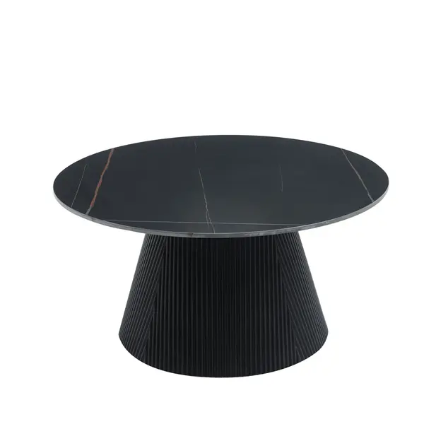 Masuta de cafea MARGIE Φ80x41 CM - Negru