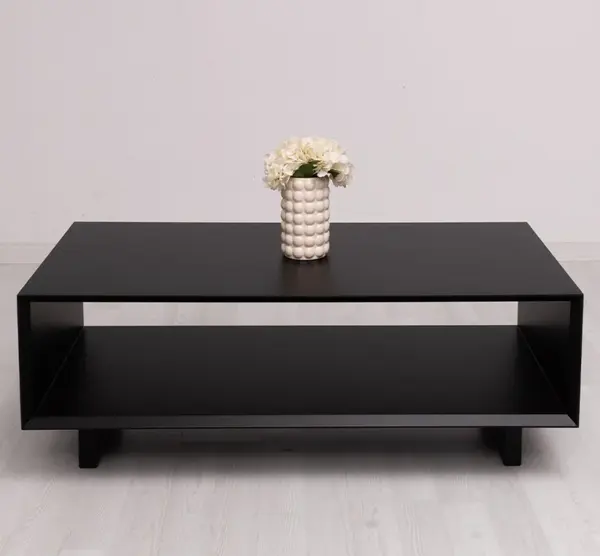 Masuta de cafea 'Slatted' cu finisaj Black