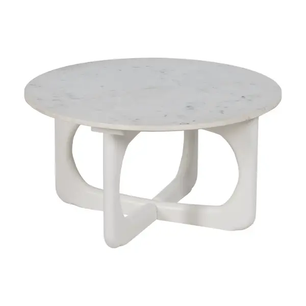 Masuta de cafea SOVAN WHITE Ø75 x 40 CM - Alb