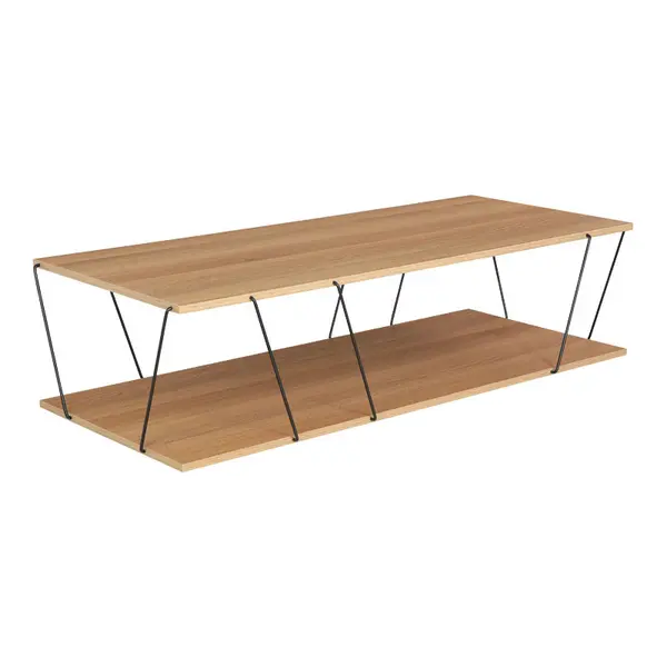 Masuta de cafea Tars sonoma - negru 120x50x30cm