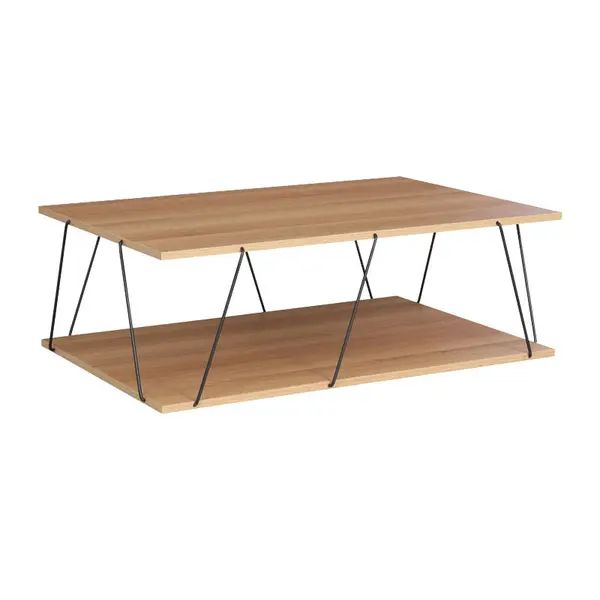 Masuta de cafea Tars sonoma - negru 90x60x30.5cm